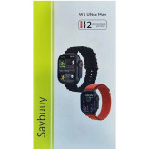 ساعت هوشمند سی بای مدل W1 Ultra Max با بدنه آلومینیومی و بند سیلیکونی